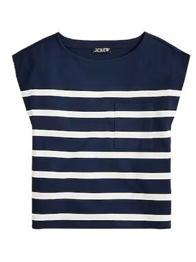 J. Crew | Mariner Jersey Boatneck Muscle T-Shirt in Stripe